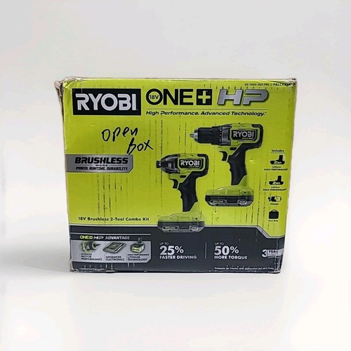 Ryobi PBLCK01K 18V ONE+ HP Brushless 2-Tool Combo Kit