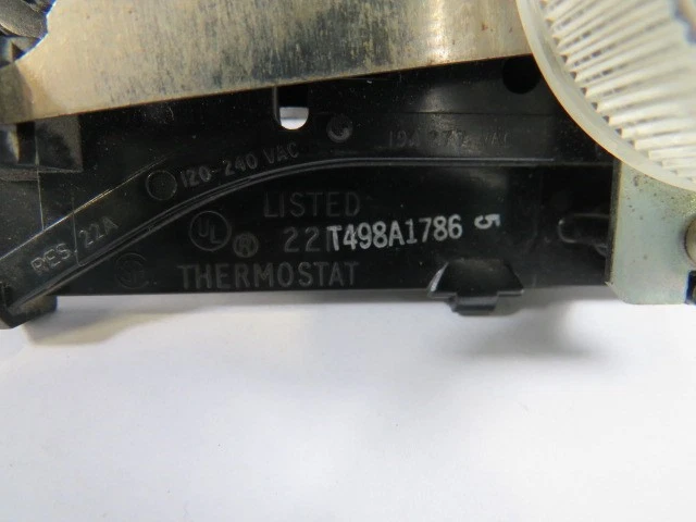 Termostato Honeywell T498A1786 sin cubierta 120-240VAC 19A USADO Foto 3 de 3