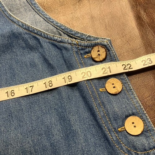 Casey Coleman Denim Weihnachten Santa Overall Kleid Damen XL Urlaub Vintage - Bild 13 von 14