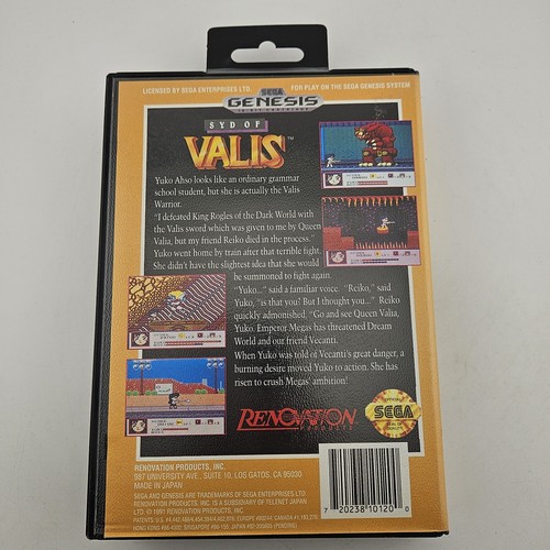 Syd of Valis - Sega Genesis - Juego - Caja - Pestaña Colgante - Prueba Probada - Imagen 10 de 20