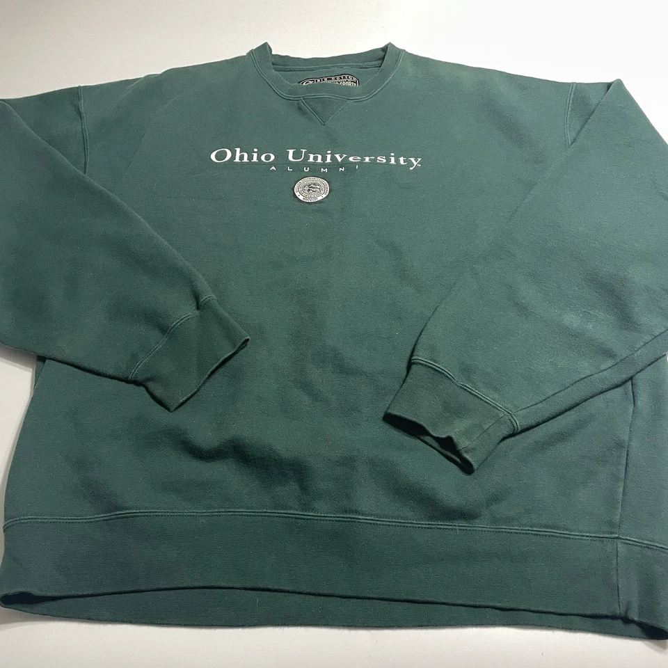 Vtg Ohio University Alumni Bobcats Sweatshirt Gear for Sports Green Sz XL - Image 3 of 4