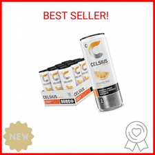 CELSIUS Sparkling Orange, Functional Essential Energy Drink 12 Fl Oz (Pack of 12