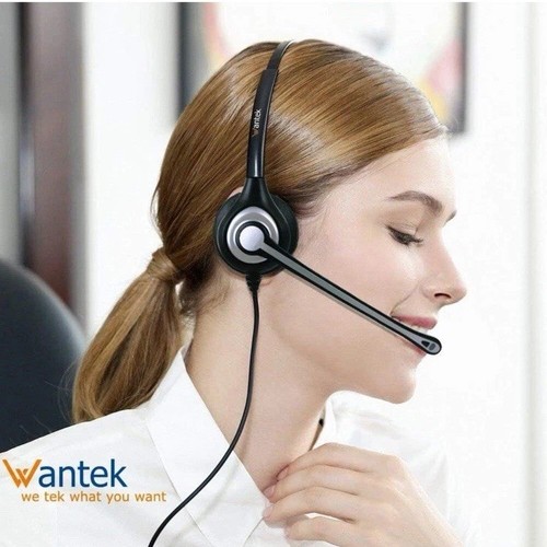 Corded Telephone Headset Mono w/Noise Canceling Mic Compatible with 600RJ1-WS2 - Zdjęcie 3 z 7
