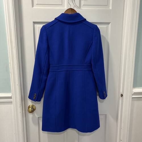 J.Crew Women’s Classic Lady Day Wool Double Cloth Coat Size 2P Royal Blue NWT - Picture 4 of 8