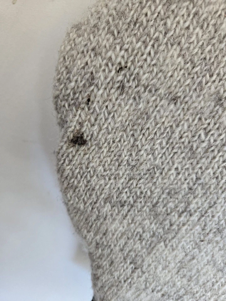 Suéter Woolrich De Colección Para Hombres 2XL Beige Lana Tejido Grueso Abuelo Cuello Redondo Foto 4 de 4