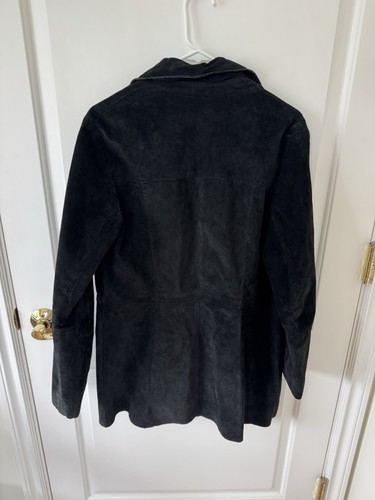 Vintage Sonoma Leather Suede Stitching Western Black Jacket Cowgirl Y2K - Picture 6 of 8