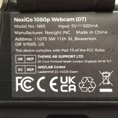 NexiGo N60 1080p HD Webcam Adjustable FOV Plug & Play USB Microphone Zoom Cam - 第 9/14 張圖片