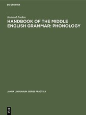Richard Jordan Handbook of the Middle English Grammar: Ph (Hardback) (UK IMPORT)