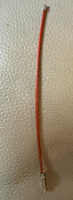 7" Length Wire Keychain Cable Stainless Steel Key Ring Loop, Red