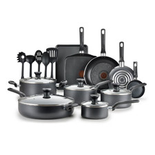 BIG SALE! T-fal Easy Care Nonstick Cookware, 20 Piece Set, Gray, FREESHIPPING