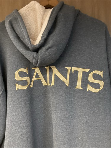 New Orleans Saints Herren XL NFL Pro Line Heavyweight Grau Kapuzensweatshirt - Bild 4 von 5