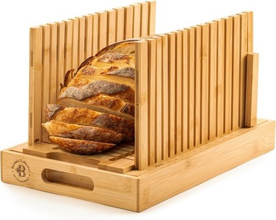 Bambüsi Upgraded Bread Slicer for Homemade - Adjustable, Natural 