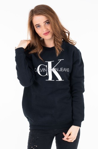 BNWT CALVIN KLEIN Jeans Core Monogram Logo Black Sweatshirt Sweater NEW