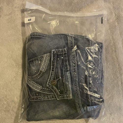 Ariya Jeans Women 16 Blue Bootcut Stonewash Embroidered Country Western (38x30) - Picture 10 of 10