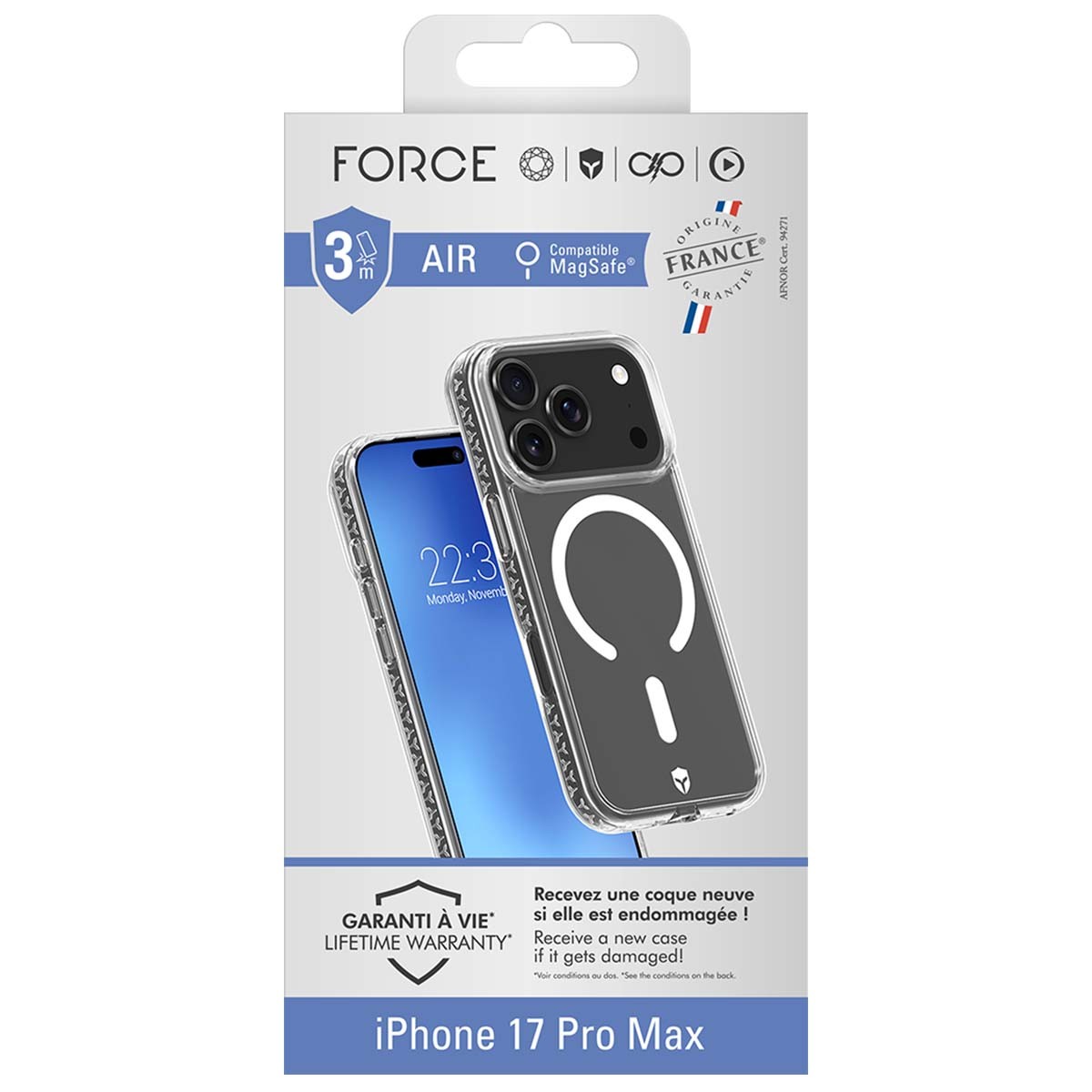 Coque Force Case AIR pour iPhone 17 Pro Max protection transparente fine - 4