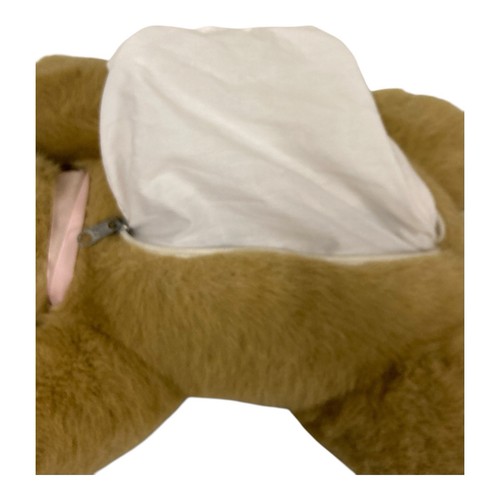 CA Bear Estuche de Pijama Felpa Cuidador de Cama Soporte de Pijama Cremallera Abdomen Cuello Arco Beige 48 cm - Imagen 6 de 15
