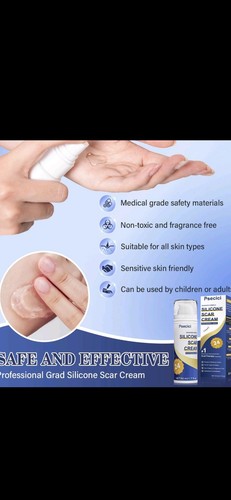 Psecici Advanced Formula Silicone Scar Cream Progessional Grade 1.7 Fl Oz NIB - Picture 2 of 6