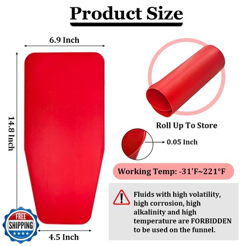 Flexibler Trichter, Faltbar Wiederverwendbar Ölwechsel Werkzeug Tragbar Flexibel Ablassen - Bild 2 von 5