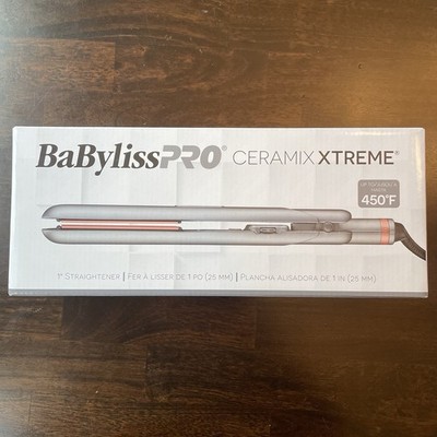 BaByliss PRO Ceramix Xtreme Ceramic 1  Straightener Flat Iron Gray 450°F NEW