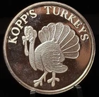 Kopp's Turkeys 999 Silver 1 ozt Round- Peace On Earth