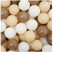 50/100pc Ball Pit Balls 5.5cm Crush Proof Coffee Beige Brown Mix w/ Net Bag