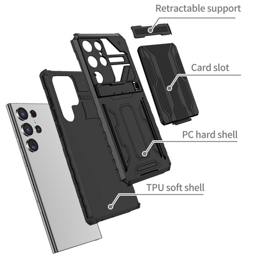 For Samsung S25 S24 S23 S22 s21 20 FE Ultra Plus Case Shockproof Card Slot Cover - Picture 4 of 16
