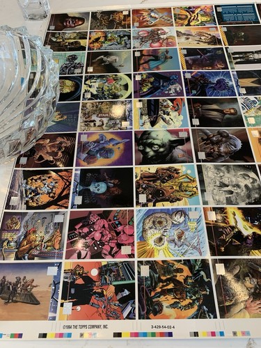 Star Wars Galaxy Rare Uncut Sheet Of Vintage 1994 TOPPS Trading Cards 27” x 40” - Picture 8 of 24