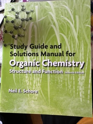 Study Guide/Solutions Manual for Organic Chemistry - Paperback - GOOD