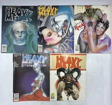 Heavy Metal Lot Of 5 Magazines Vintage 1980 July-December