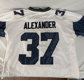 Seattle Seahawks Shaun Alexander Vintage 2000s Reebok Authentic Jersey 54 White