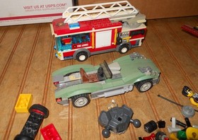LEGO Parts Lot Monster Fighters #9468 Car, Fire Truck #60002, Ghost Train #9467
