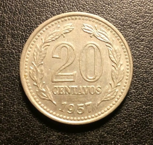 1957 Argentina 20 Centavos Coin - Picture 2 of 2