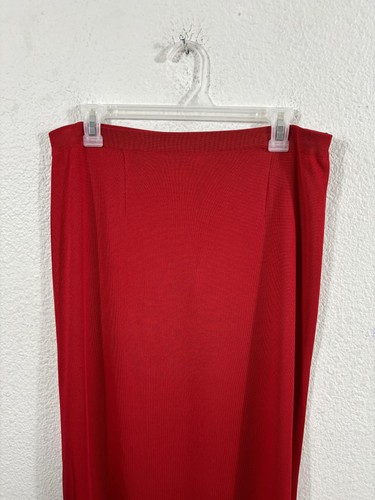 Vintage Howard Wolf Escape Rock Damen groß rot Strick Midi Seitenschlitz Y2K - Bild 2 von 9