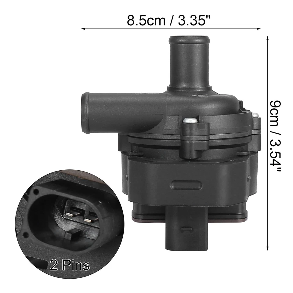 Bomba de agua auxiliar motor nueva para Mercedes-Benz Clase C W204 2048350364 negra Foto 3 de 4