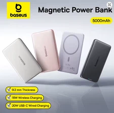 Baseus 5000mAh Magnetic Power Bank | 15W Wireless | 20W USB-C Fast Charging