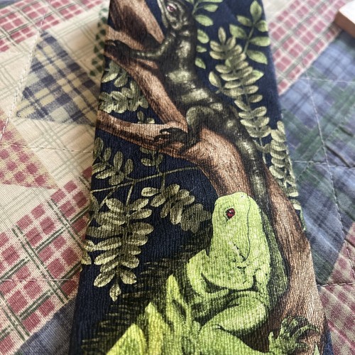 Corbata para hombre especies en peligro de extinción Chicos selva tropical lagarto profesor de ciencias - Imagen 4 de 7