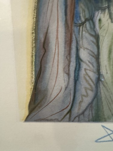 Salvador Dali The Divine Comedy Purgatory 12 Original Woodcut Block Signed , COA - Picture 11 of 12
