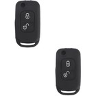 2pcs Silicone Key Remote Protective Cover Case Car Accessories for - (Red)