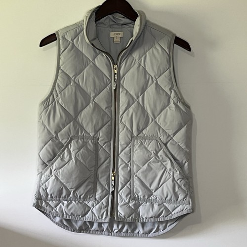 J. Crew Quilted Puffer Vest Down And Feather Filled Double Zip Size Small - Picture 1 of 9