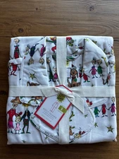 POTTERY BARN KIDS Adult SMALL DR. SEUSS THE GRINCH FLANNEL PAJAMA Set Christmas