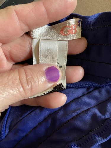 Traje de baño Gianni Bini GB para mujer XS/S 2 piezas azul marino bikini traje de baño lazo trasero - Imagen 7 de 7