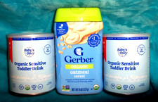 2 BABY s ONLY Organic Sensitive Toddler Drink GERBER Organic Oatmeal Cereal