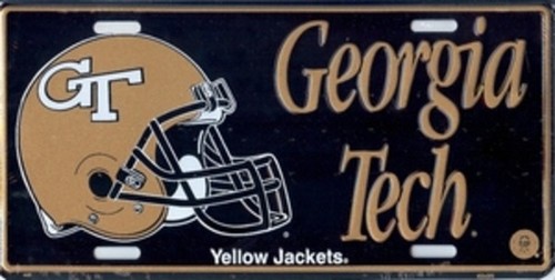 Georgia Tech with Helmet License Plate - 448