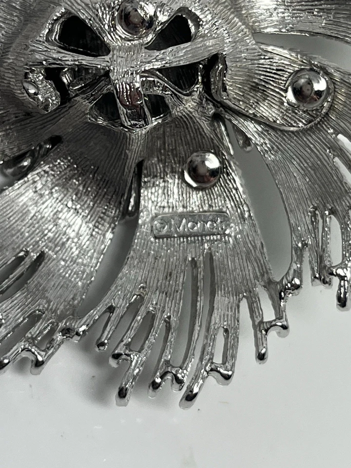 Vintage Monet Brooch Pin Flower Cordelia Leroy Miozzi Book Piece Jewelry - Image 4 of 4