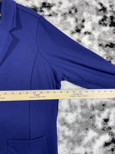 Susan Graver Weekend Sweater Blazer Womens Size Extra Large Blue Pockets - Picture 6 of 14