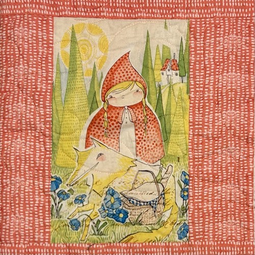 Handmade Cori Dantini Child Baby Little Red Riding Hood Lap Quilt 60x47” Cotton - Picture 8 of 8