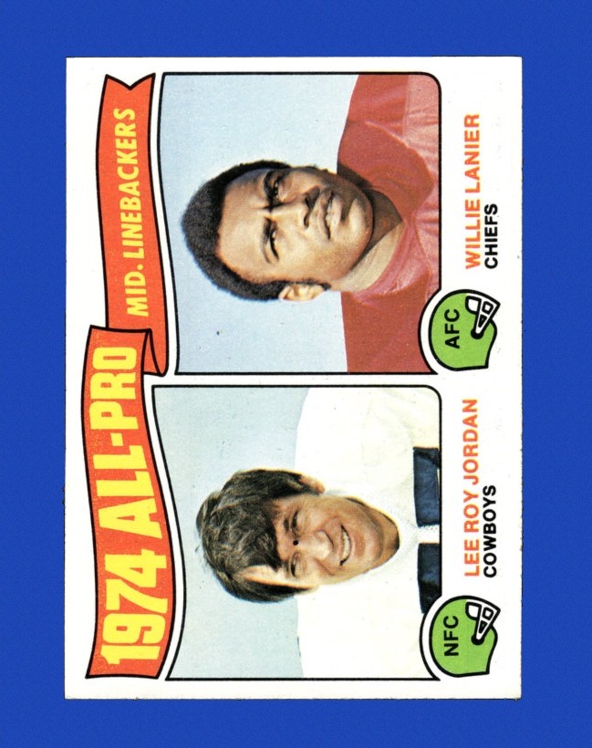 1975 Topps Set-Break #218 Willie Lanier/Jordan Ap NR-MINT *GMCARDS*