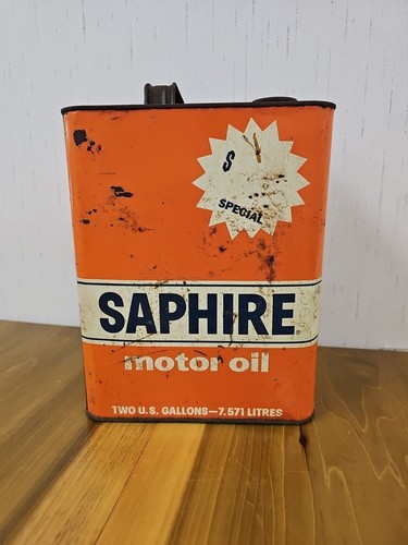 Vintage 2 Gallon GULF Saphire Motor Oil Can | eBay