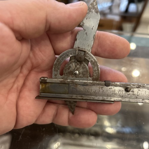 Wiet-Goethe Co Sacr. CA Pat Mar 21 1905 Kombiwerkzeug Messschieber Winkelfund Koffer - Bild 3 von 8