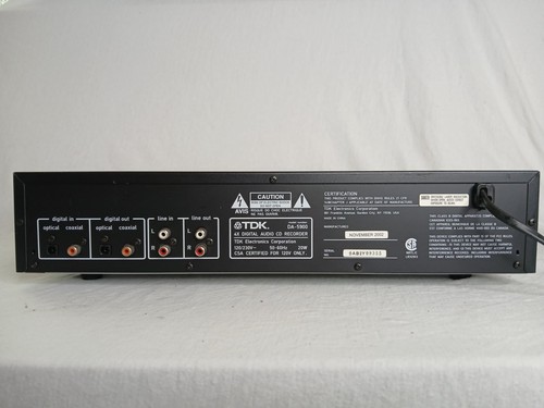 TDK DA-5900 4x Digital Audio CD Recorder Dual Deck, CDR-RW, NO REMOTE,TURNS ON - Picture 4 of 12